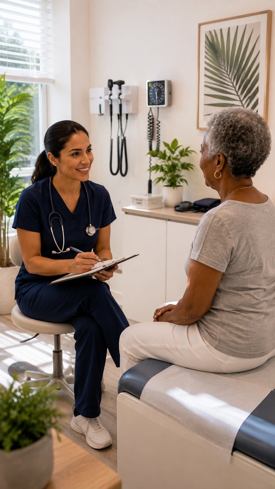 A Rehoboth therapist guiding a patient through rehabilitation